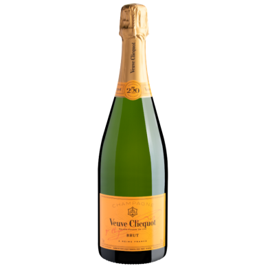 Champagne Veuve Clicquot Brut, espumante francês elegante da região de Reims